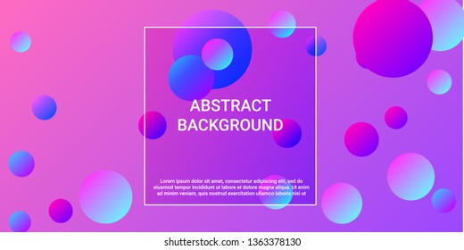 Colored balls. Creative design of coverages. Vector geometric illustration. Halftone, 3d. Abstract background of  pink, purple, blue colored balls.