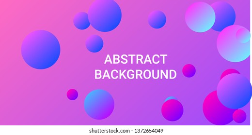 Colored balls. Creative design of coverages. Vector geometric illustration. Halftone, 3d. Abstract background of  pink, purple, blue colored balls.