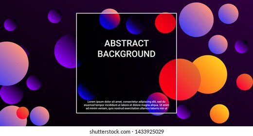 Colored balls. Creative design of coverages. Vector geometric illustration. Halftone, 3d. Abstract background of  violet, orange, red  colored balls.