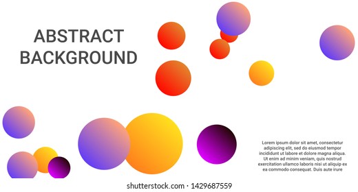 Colored balls. Futuristic design of coverages. Vector geometric illustration. Halftone, 3d. Abstract background of  violet, red, yellow  colored balls.