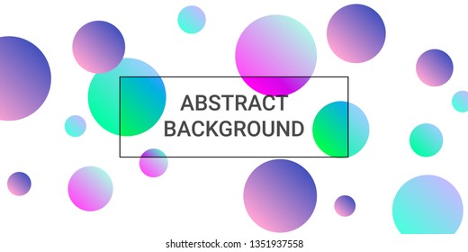 Colored balls. Modern design of coverages. Vector geometric illustration. Halftone, 3d. Abstract background of  pink, blue, green  colored balls.
