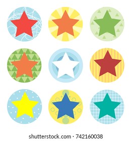 colored balls stars vector
