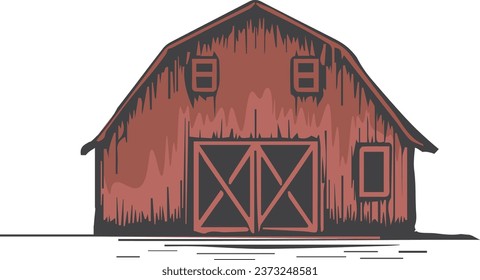 Colored barn images for design needs