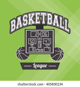colored basketball icon, vector illustration