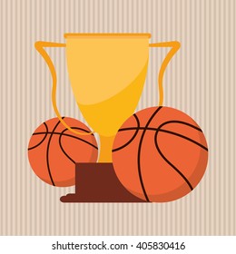colored basketball icon, vector illustration