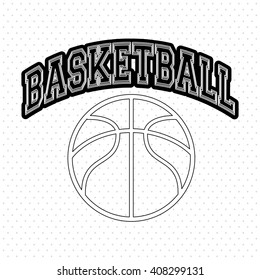 colored basketball icon, vector illustration