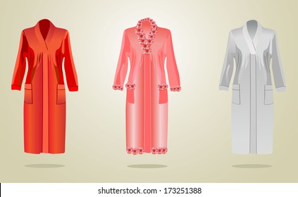 colored bathrobes