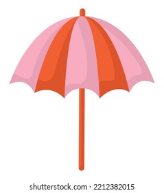 colored beach umbrella over white