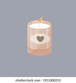 colored beautiful decorative spa candles illustration image on a colored background