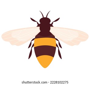 colored bee design over white