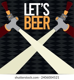 Colored beer poster Vector illustration