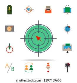 colored behavioral targeting icon. marketing icons universal set for web and mobile