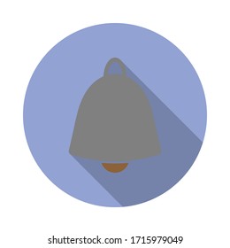 farbige Glocke lange Schattensymbol. Einfache Vektorillustration von Web-Icons für i und ux, Website oder mobile Applikationen