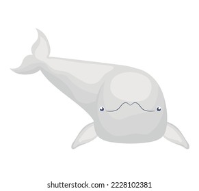 farbiges Beluga-Symbol auf Weiß