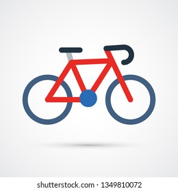 Colored Bicycle illustration. Trendy vector eps 10 symbol