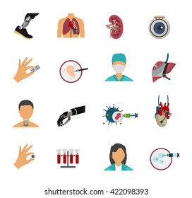 Colored bioengineering isolated icon set with equipments of science laboratory and people who work there vector illustration