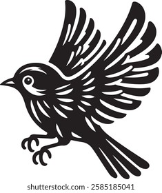 Colored bird illustration design silhouette
