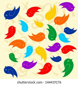 Colored birds