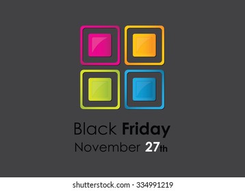 colored black friday background with special design elements