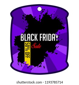 Colored black friday label. Vector illustration design
