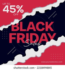 Colored black friday poster with special offers Vector illustration
