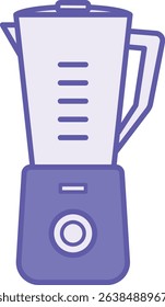 Colored Blender Icon. Vector Illustration. Kitchen Appliance for Chopping and Whipping Products. Household Appliances Concept