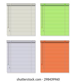 Colored blinds isolated on white. Vector illustration