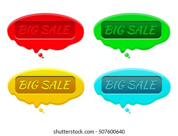 colored blobs of wax with stamp big sale, four color options