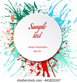 Colored blot background with copyspace for your text
