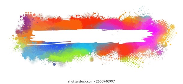 Blot Frame de color dibujado a mano. No la IA. Ilustración vectorial