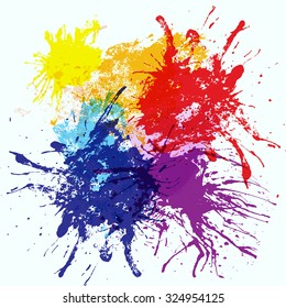 Colored blot isolated on white background