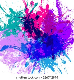 Colored blot isolated on white background, vector illustration