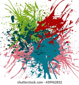 Colored blot isolated on white background, vector illustration