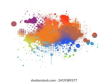 Objeto de manchas de color. dibujo a mano. No IA, ilustración vectorial