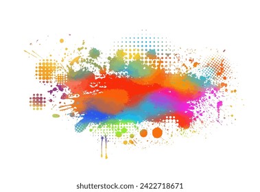 Farbiges Blockobjekt. Handzeichnung. Nicht AI. Vektorgrafik