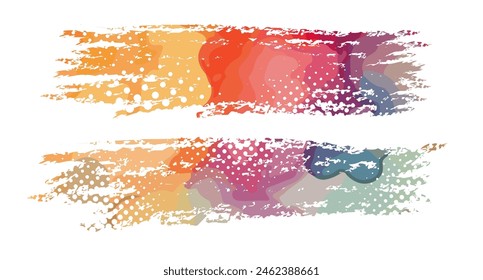 Colored blot object. hand drawing. Not AI. Vector illustration.