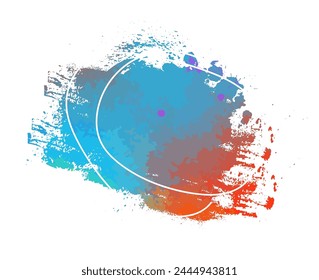 Colored blot object. Vector illustration.