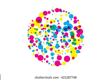 colored blots cmyk. Vector illustration. Suitable for graphic design