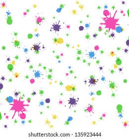 Colored blots on the white background. Vector illustration.