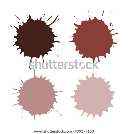 Colored blots or spots isolated on white background Stock photo © 