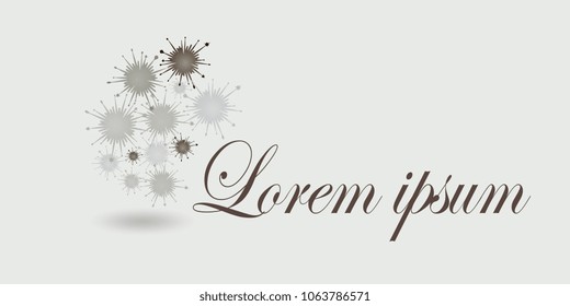 colored blots with text