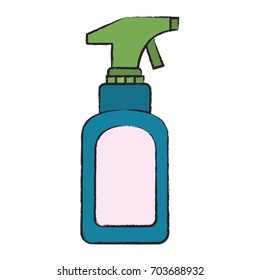 colored blurred silhouette of spray cleaner bottle vector illustration