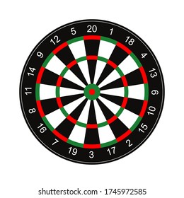 Colored board for darts. Vector.