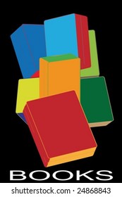 A lot of colored books.