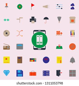 colored books in mobile icon. Web icons universal set for web and mobile