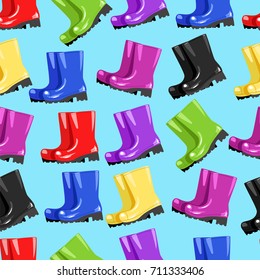 colored boots. seamless pattern