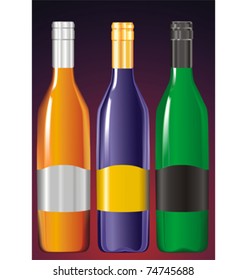	colored bottle