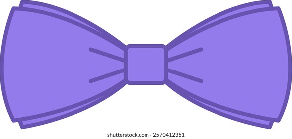 Colored Bow Tie Icon. Vector Illustration. A Bow That Is Tied Around the Neck Over a Shirt. Accessory. Fashion Concept