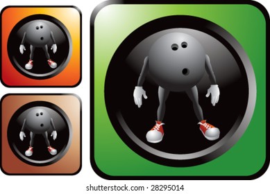 colored bowling man web button
