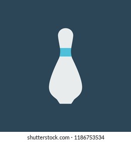 Colored bowling pin icon